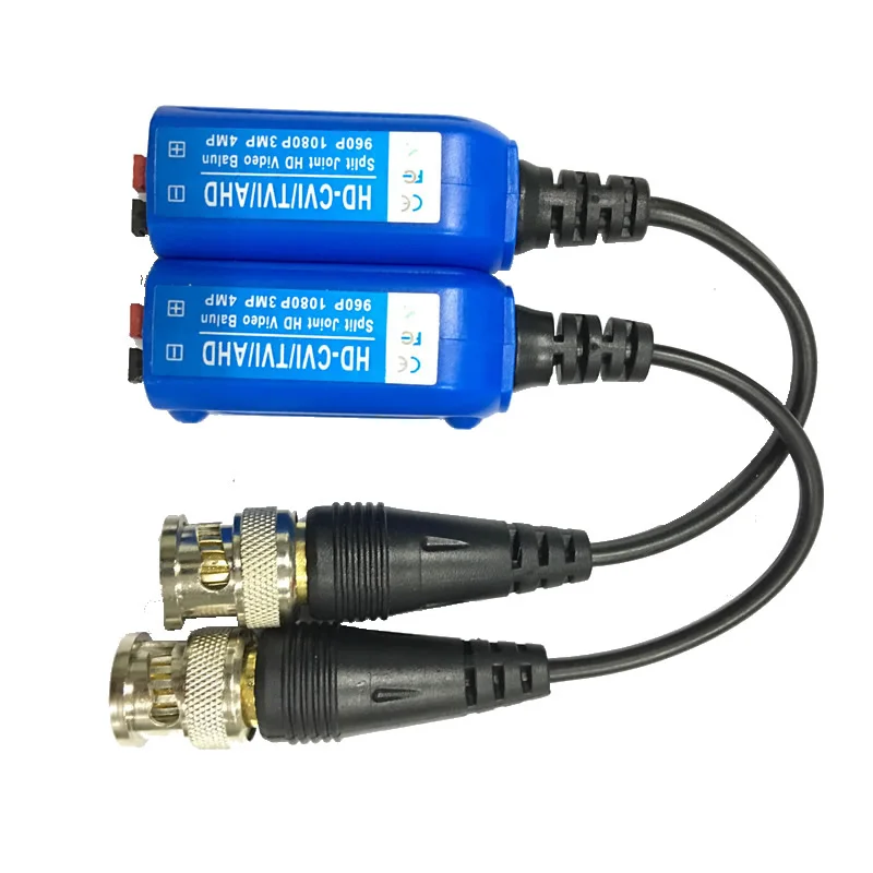 HD CVI/AHD/TVI twisted BNC CCTV passive transceiver Cat5 UTP video Balun IPC for 2MP 3MP 4MP 210C In the 200M Range | Безопасность и
