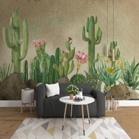 custom 3d mural modern creative hand painted plant cactus wallpaper wall painting living room children room bedroom decoration