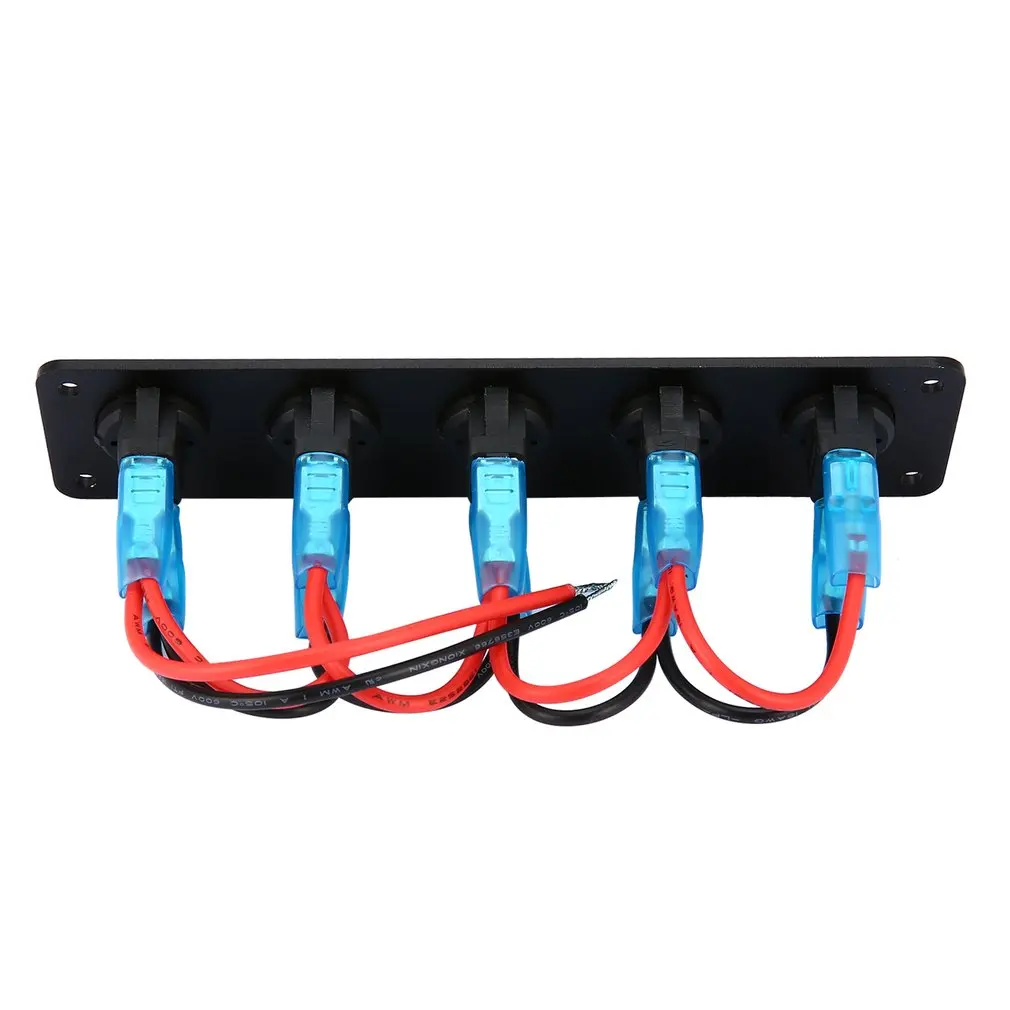 5 Gang 12V Rocker Switch for Car Marine Boat Circuit Breakers Overload Protected LED Light Panel | Обустройство дома