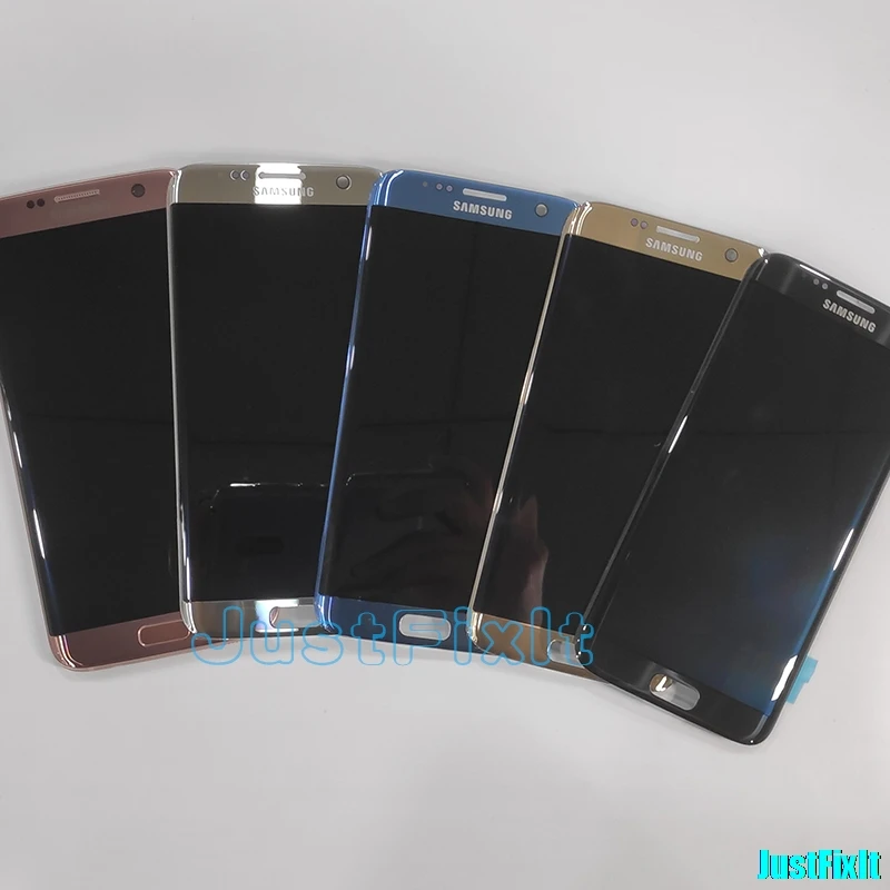 Super AMOLED серебристый для samsung Galaxy S7 edge G935F G935A G935FD дефект ЖК-дисплей с сенсорным экраном дигитайзер 5,5''