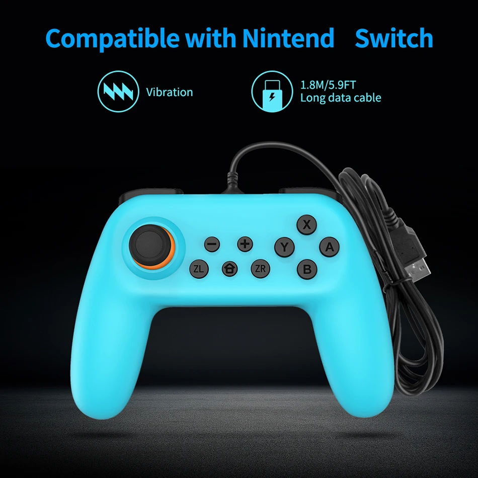 OIVO Wired Controllers for Nintendo Switch Gamepad Bule and Red Joypad Vibration Console Joystick PC Game | Электроника