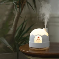 snow house portable wireless air humidifier usb ultrasonic mist aroma diffuser fogger with warm light rechargeable humidificador