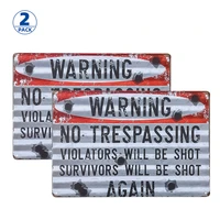 2 pack no trespassing signviolators will be shotweatherfade resistant easy mounting indooroutdoor use