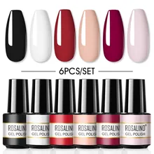 ROSALIND набор гель лаков для ногтей 4 шт/6 шт блеск vernis