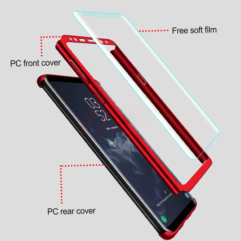 Роскошный чехол с полным покрытием 360 для телефона Samsung Galaxy S10 S9 S8 Plus S7 Edge Note 9 8