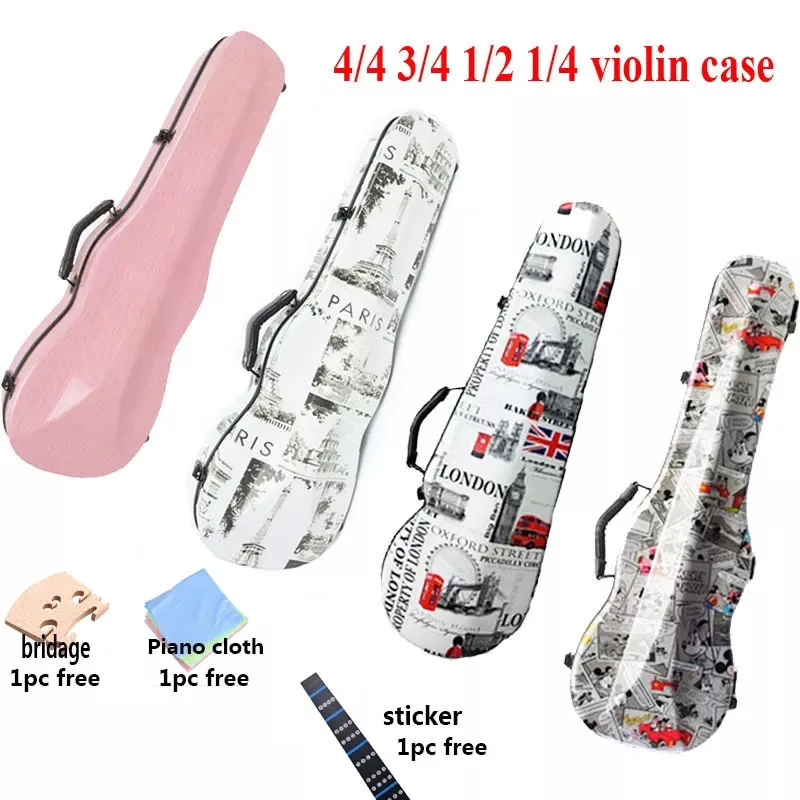 Caixa de Fibra Caixa de Violino Case com Higrômetro Fastshipping Violino Caixa Triângulo Carbono 4 –