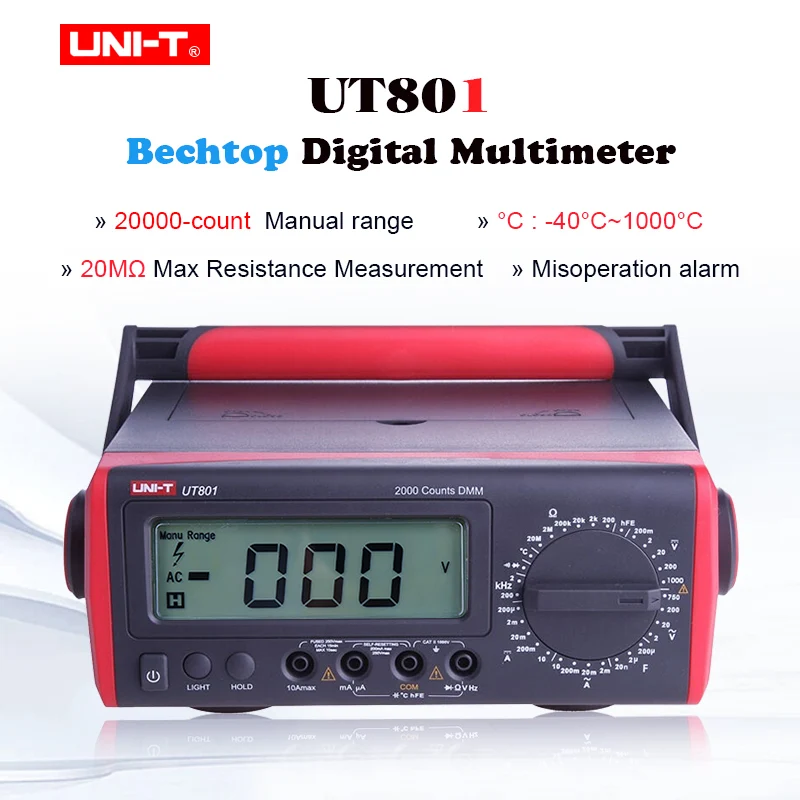 UT801 UNI-T UT801 UT802 UT803 Bechtop цифровой мультиметр AC DC Напряжение измеритель тока Сопротивление Емкость Частота Диод тестер - Цвет: UT801
