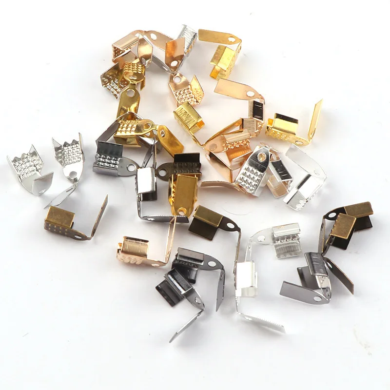 100 шт. зажим для веревки ОБЖИМНАЯ застежка кожаный изготовления ювелирных