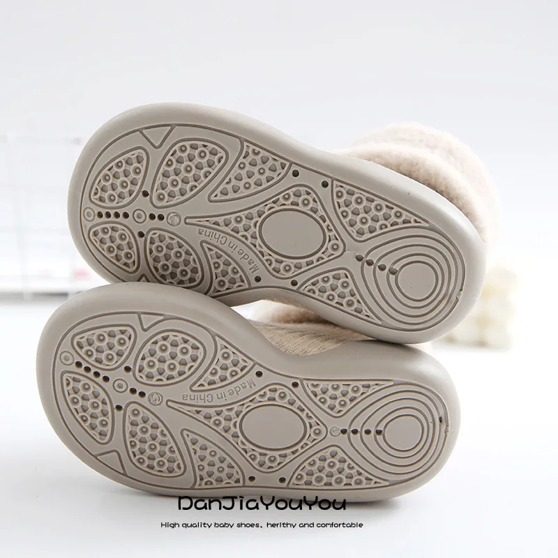 Утолщенные детские носки зимняя очень теплая обувь для малышей мальчиков и