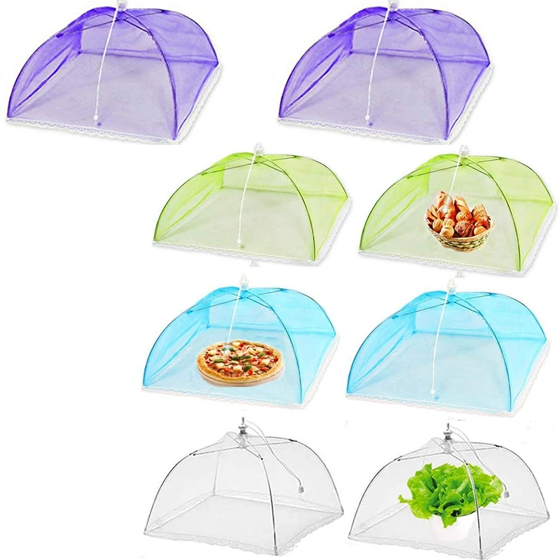 

Food Cover Food Tent, 17 Inches Large -Up Mesh Food Cover, 8 Pack Colored Sn Tent Patio Bug Net for Outdoors