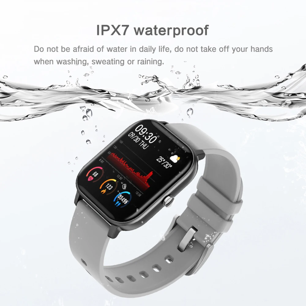 

Mi Eco-Chain P8 Woman Smartwatch 1.4 Inch Full Touch Screen Fitness Tracker Blood Pressure Smart Watch for Man Woman