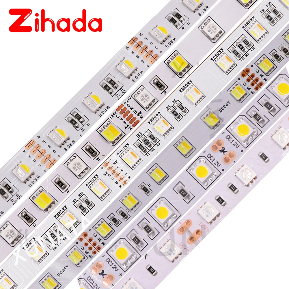 Светодиодная лента 5050 RGB 60 светодиодов/м RGBW RGBWW CCT белая фотолента