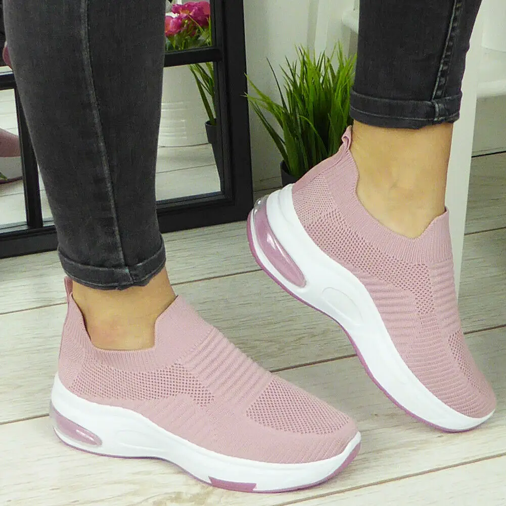 

Women Summer Shoes Chunky Sport Sneaker Platform Ladies Sneakers Breathable Women's Slip-on Shoes Casual Loafers for Women 2021