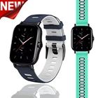 Ремешок силиконовый для смарт-часов Xiaomi Huami Amazfit Bip US GTR 42 GTS 2, сменный спортивный Воздухопроницаемый браслет, 20 мм