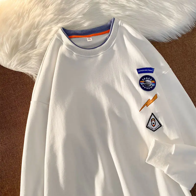 

O-neck Sweatshirt For Women Men 2022 Autumn Winter Full-sleeved Jacket Tide Brand American Street Printing Loose Tops All-match