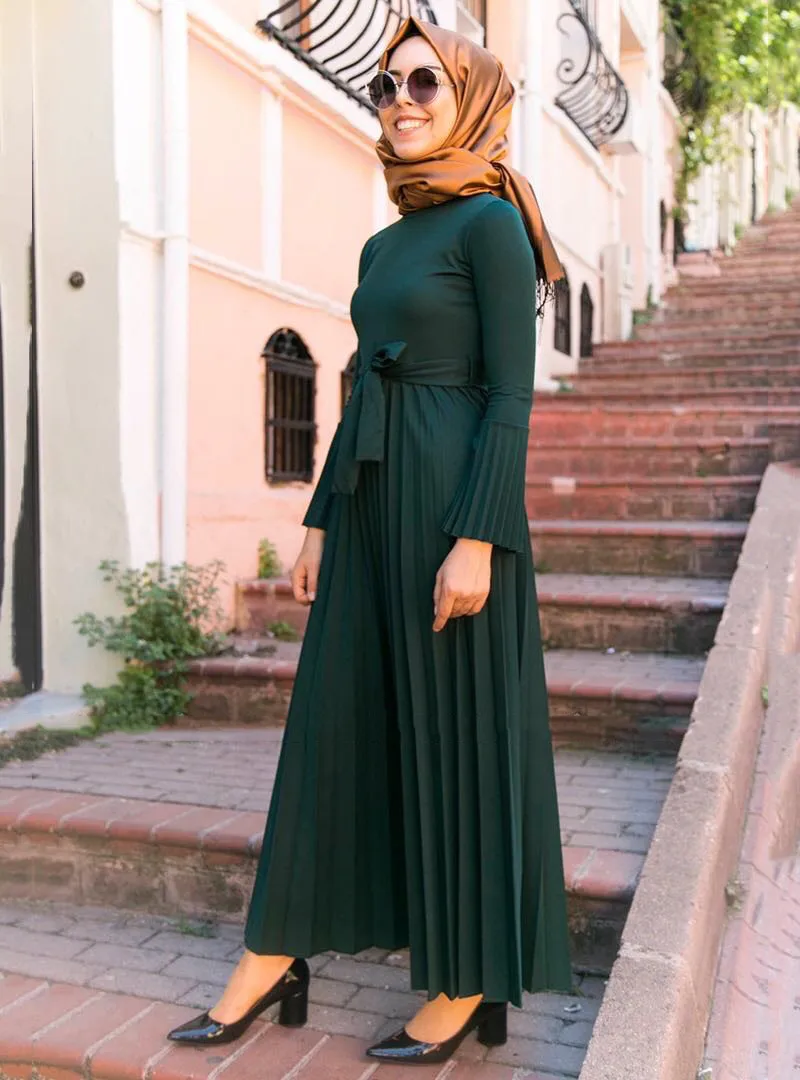 

Eid Mubarak Pleated Abaya Hijab Muslim Dress Caftan Dubai Kaftan African Dresses Islamic Clothing Abayas for Women Vestidos Oman