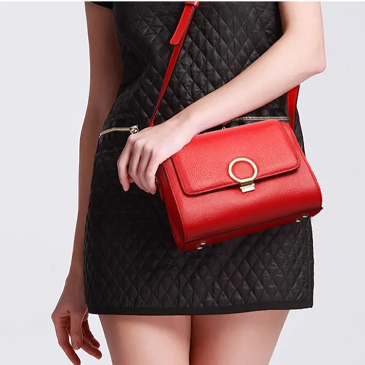 

dalada Lychee pattern leather women's bag single shoulder bag