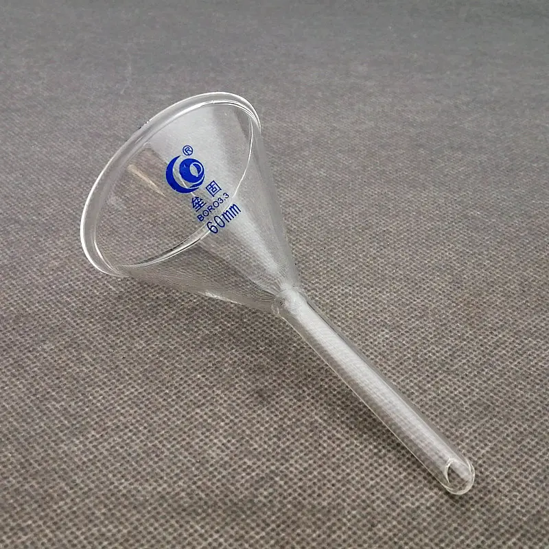 1pc DIA60mm Transparent borosilicate Glass Triangle Funnel Laboraotry Filtering tools Chemistry Educational Stationery
