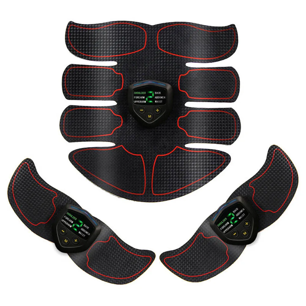 Тренажер для фитнеса EMS стимулятор мышц живота с ЖК-дисплеем зарядка от USB