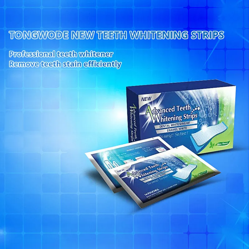 Отбеливание зубов полоски 14 шт мятный вкус удобный уход за зубами 3D удалитель