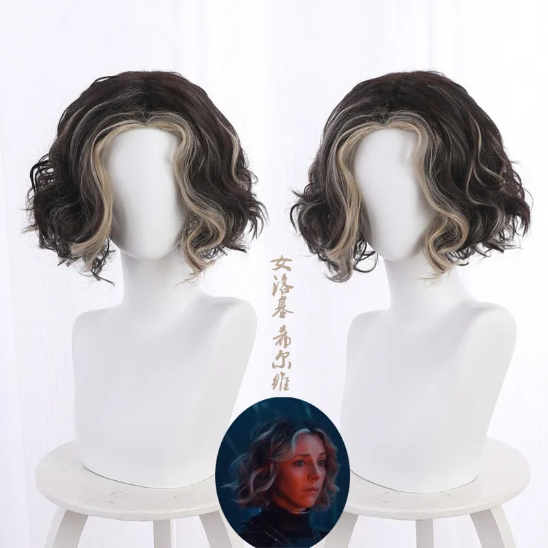 

Movie Wig Black Brown Yellow Short Curly Cos Wig High Quality High Temperature Resistant Wig Anime Cosplay