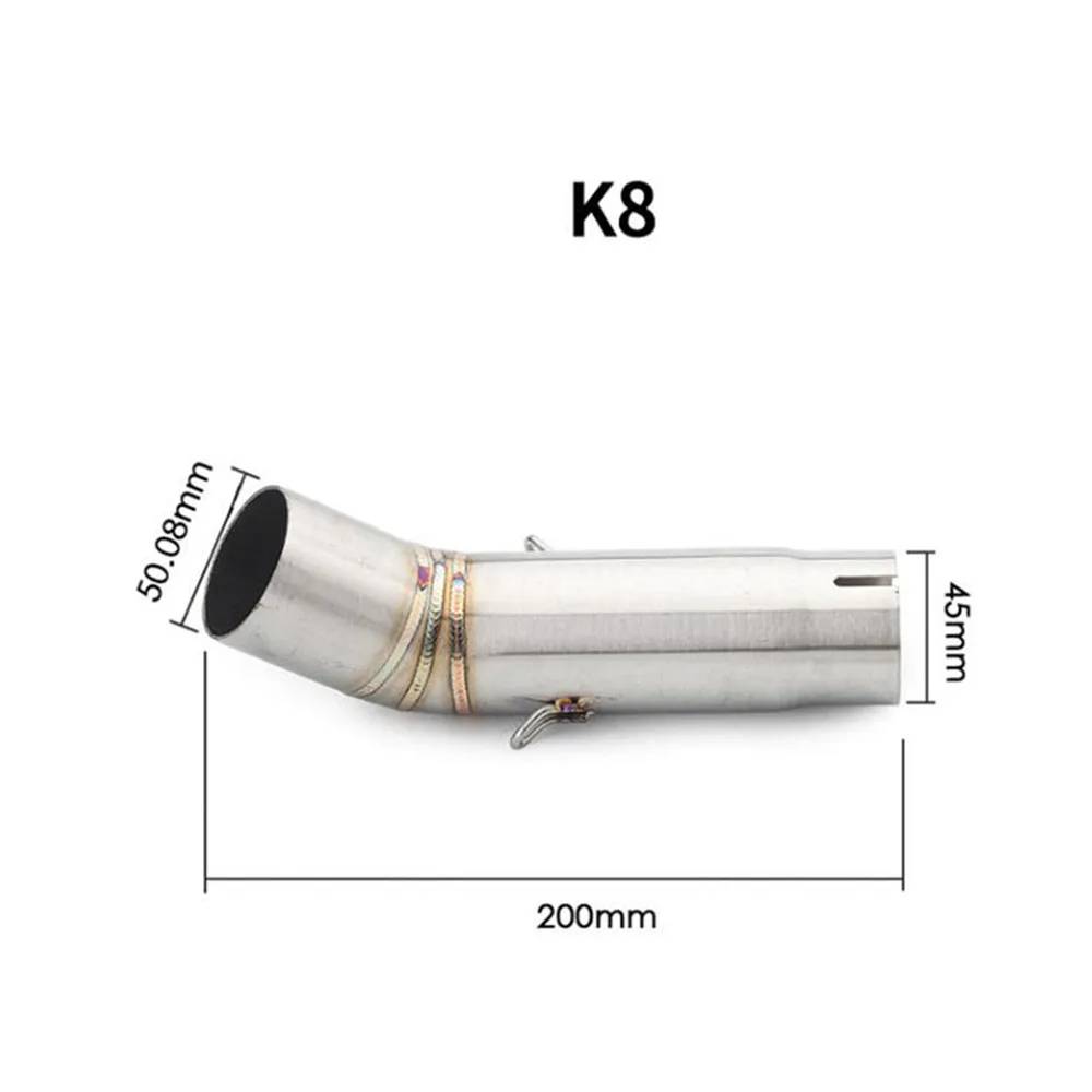 TKOSM FOR GSR750 Motorcycle Exhaust Muffer Stainless Steel Modified Middle Link Pipe For Suzuki GSX250R GSXR1000 K6 K7 K8 |