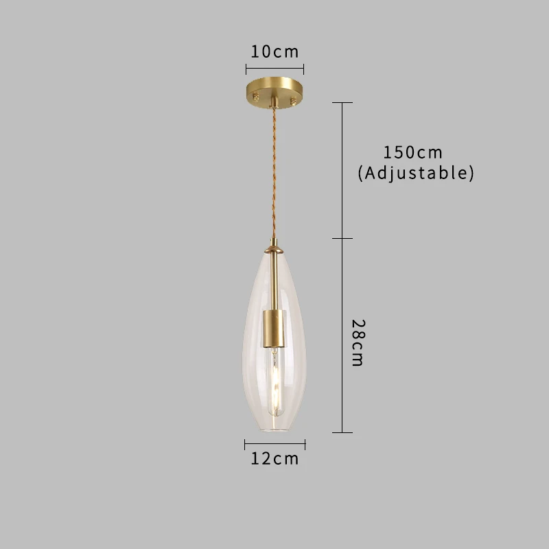1 Light Современный светодиодный медный Золотой светильник-люстра, украшение для дома, подвесной светильник для гостиной, столовой, светильник, светильники для кухни - Цвет абажура: 1 Light