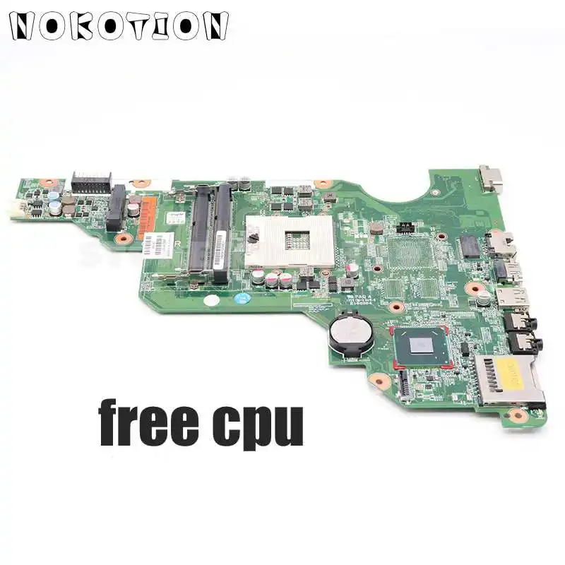 

Материнская плата NOKOTION 687702-001 687702-501 688018-001 для ноутбука HP CQ58 2000 2000-2204TU, материнская плата HM70 DDR3, бесплатный ЦП