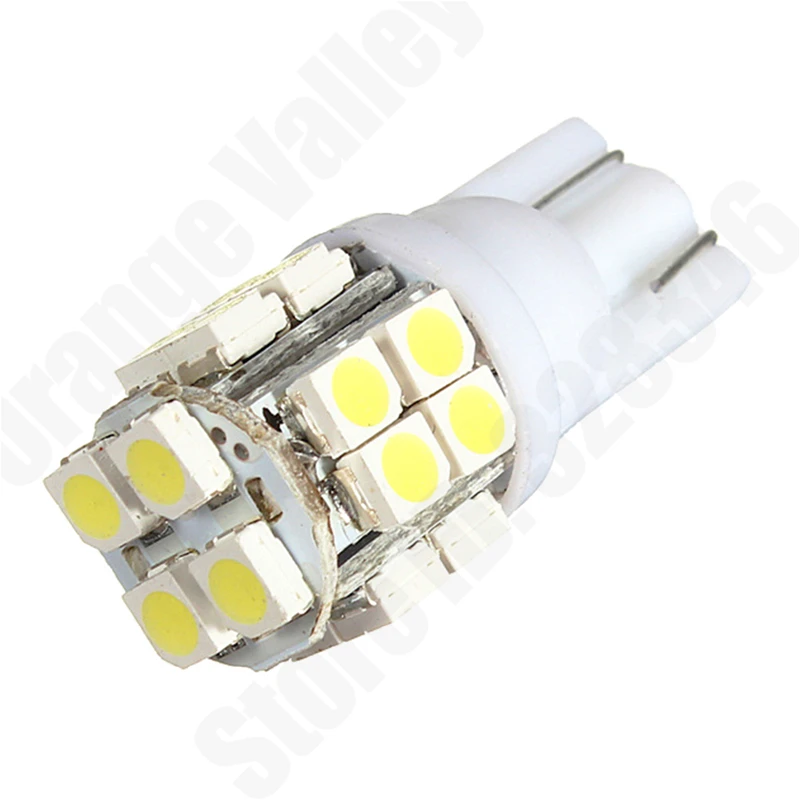 100 шт. Автомобильный светодиодный светильник T10 10 20 28 SMD 1210 3528 168 194 W5W габаритный s