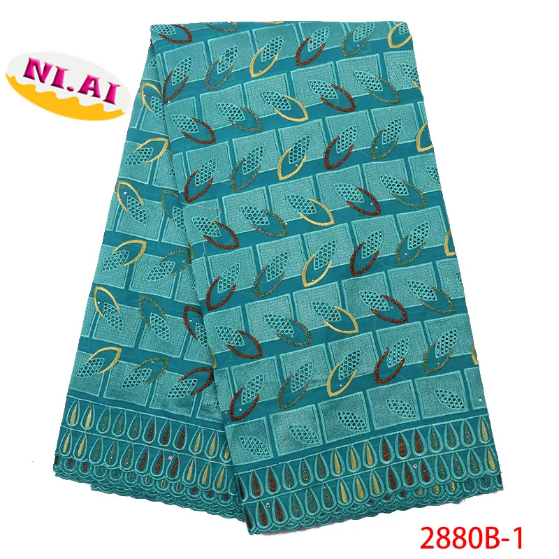 NA2880B 1 модная вышивка нигерийская швейцарская вуаль кружевная ткань с камнями