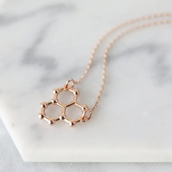

Water Molecule Structure Necklace Science STEM Phenalene Graphene Fullerene Soccerene Chemistry Ice Hydro Molecule H2O Jewelry