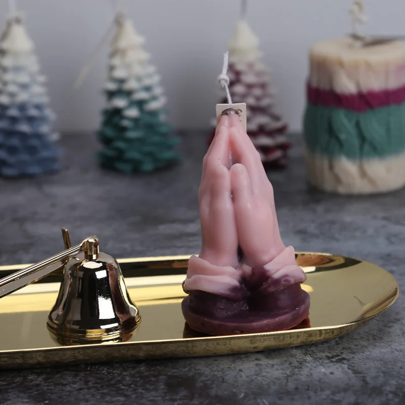 

Hands Together To Pray for Blessings Silicone Wax Model Three Dimensional Palm Bid Farewell To DIY Epoxy Gypsum Decorative Mold