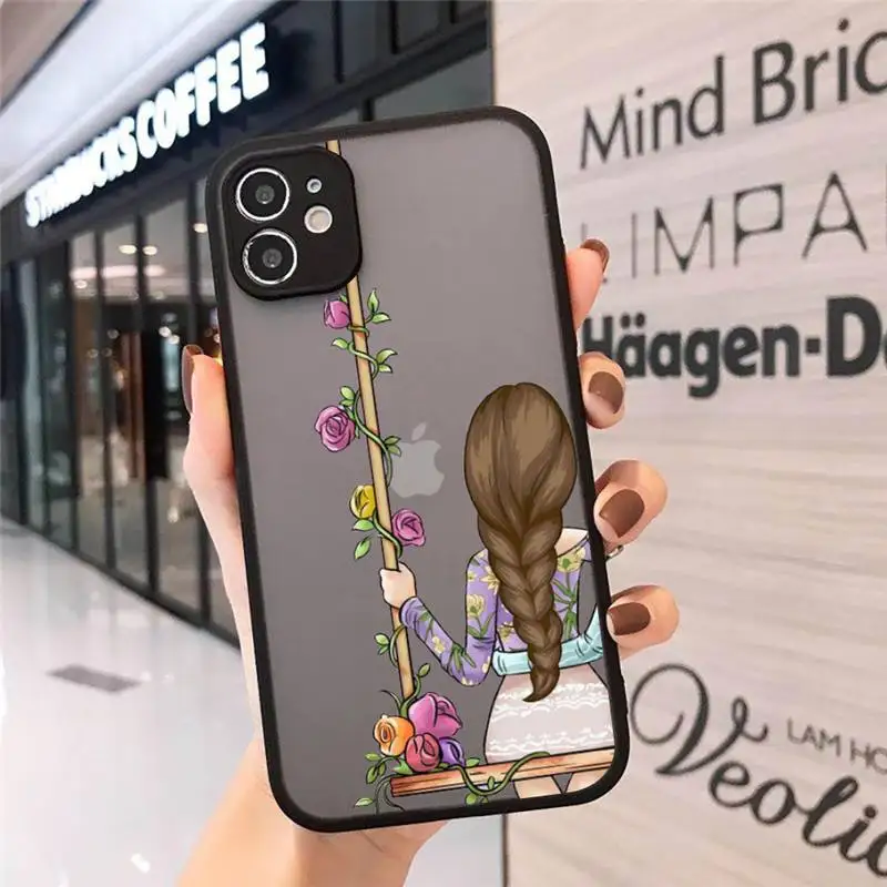 

Girls Bff Best Friends Forever Phone Cases matte transparent For iphone 7 8 11 12 plus mini x xs xr pro max cover