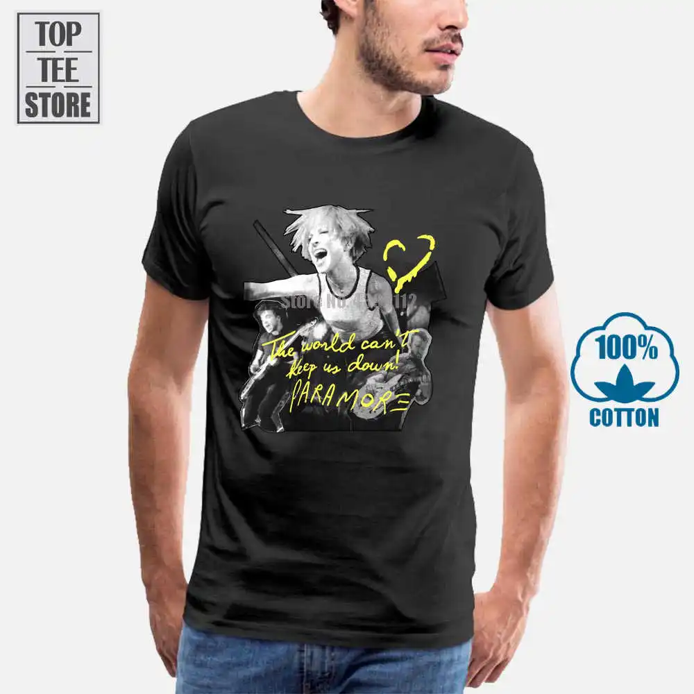 Paramore Мужская футболка мир не может держать нас вниз | одежда