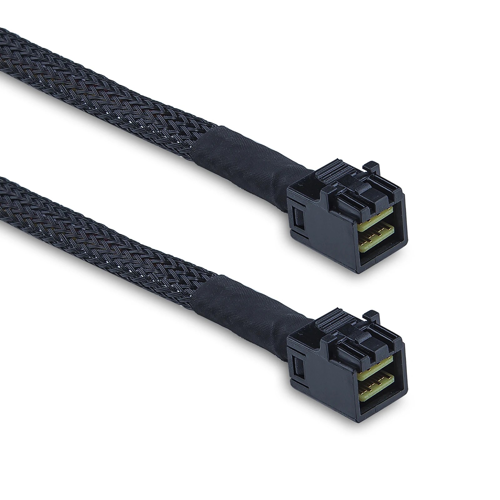 12G Internal Mini SAS HD SFF-8643 to SFF-8643 Cable, with Sideband, 100-Ohm, 0.5-m(1.6ft), 2 Pack