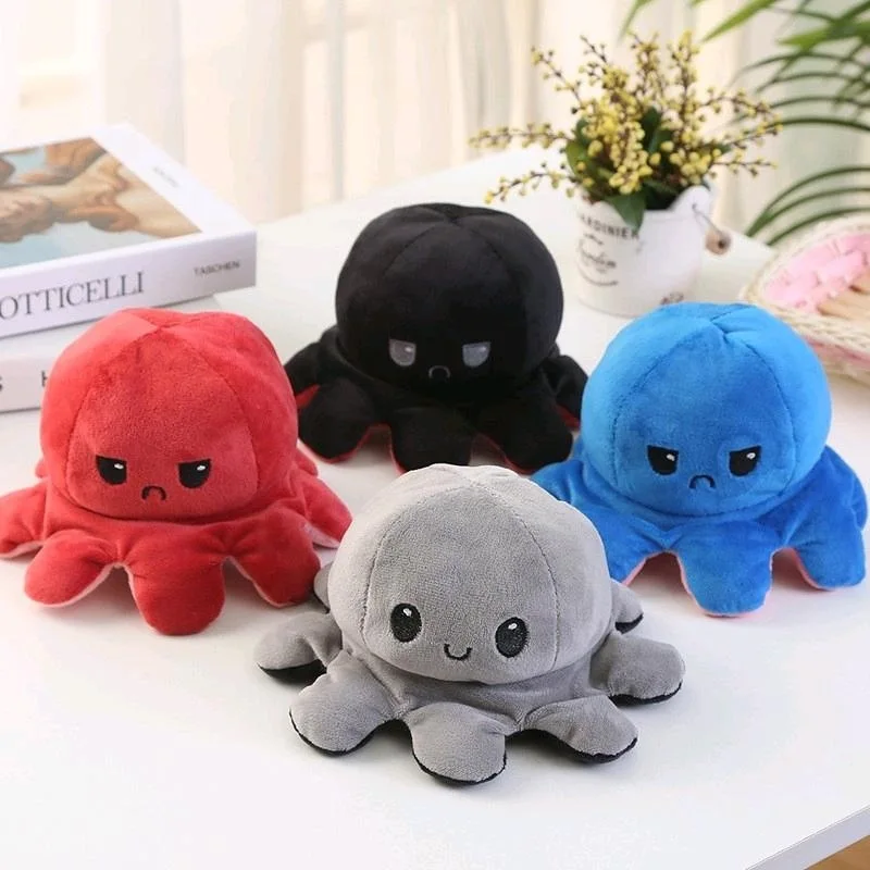 

Мягкий сопровождающий двухсторонний игрушечный Осьминог оригинальный двойной подарок для вечерние Осьминог домашняя поставка Лучший ось...