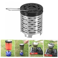 outdoor portable gases heater stoves heating cover mini heater cap stainless steel gas oven burner camping stove accessories