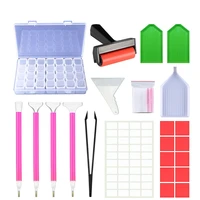 5d diamond painting tools set roller pen clay tray sticker storage box kits for diy diamond embroidery accessories new