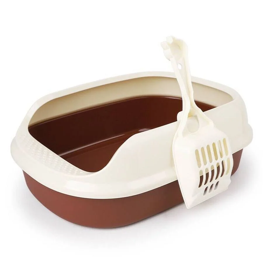 

Pet Cat Litter Box Small Semi-enclosed Cat Toilet Cat Poop Pot Urinal Anti-splashing Send Cat Litter Scoop