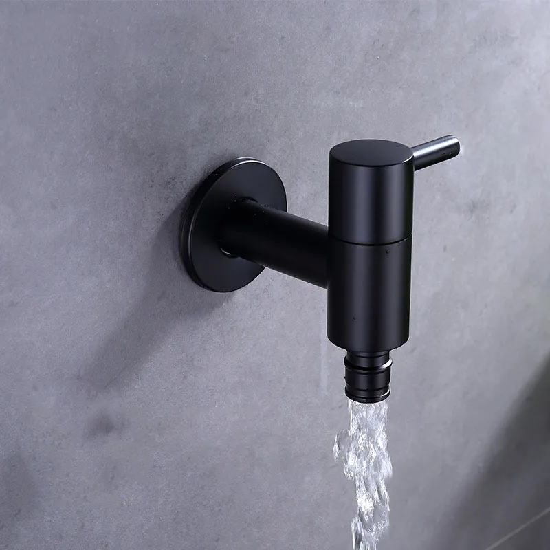 

Copper Gold Matte Black Wall Mounted Washing Machine Tap Mop Pool Tap Garden Outdoor Bathroom Water Faucet Kitchen Water Saving