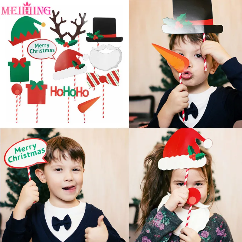 Рождественские украшения реквизит для фотосессии с рождеством шляпа борода