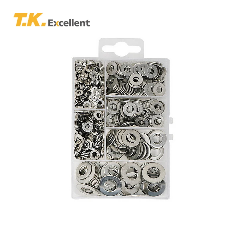 

T.K. Отличная ультратонкая плоская прокладка для шайбы 304 нержавеющая сталь Антикоррозийная очистка пассивация M3 M4 M5 M6 M8 M10 660 шт.