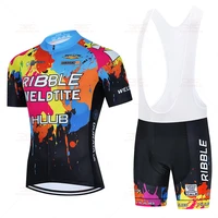 huub team cycling jersey 2021 summer bike wear short sleeve bib set mtb maillot ciclismo bicycle clothes riding cycling clothing