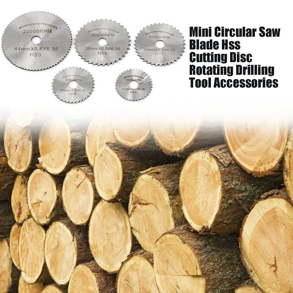 

6pc/set Mini Circular Saw Blade Hss Cutting Disc Rotating Drilling Tool Accessories For Wood Plastic And Aluminum
