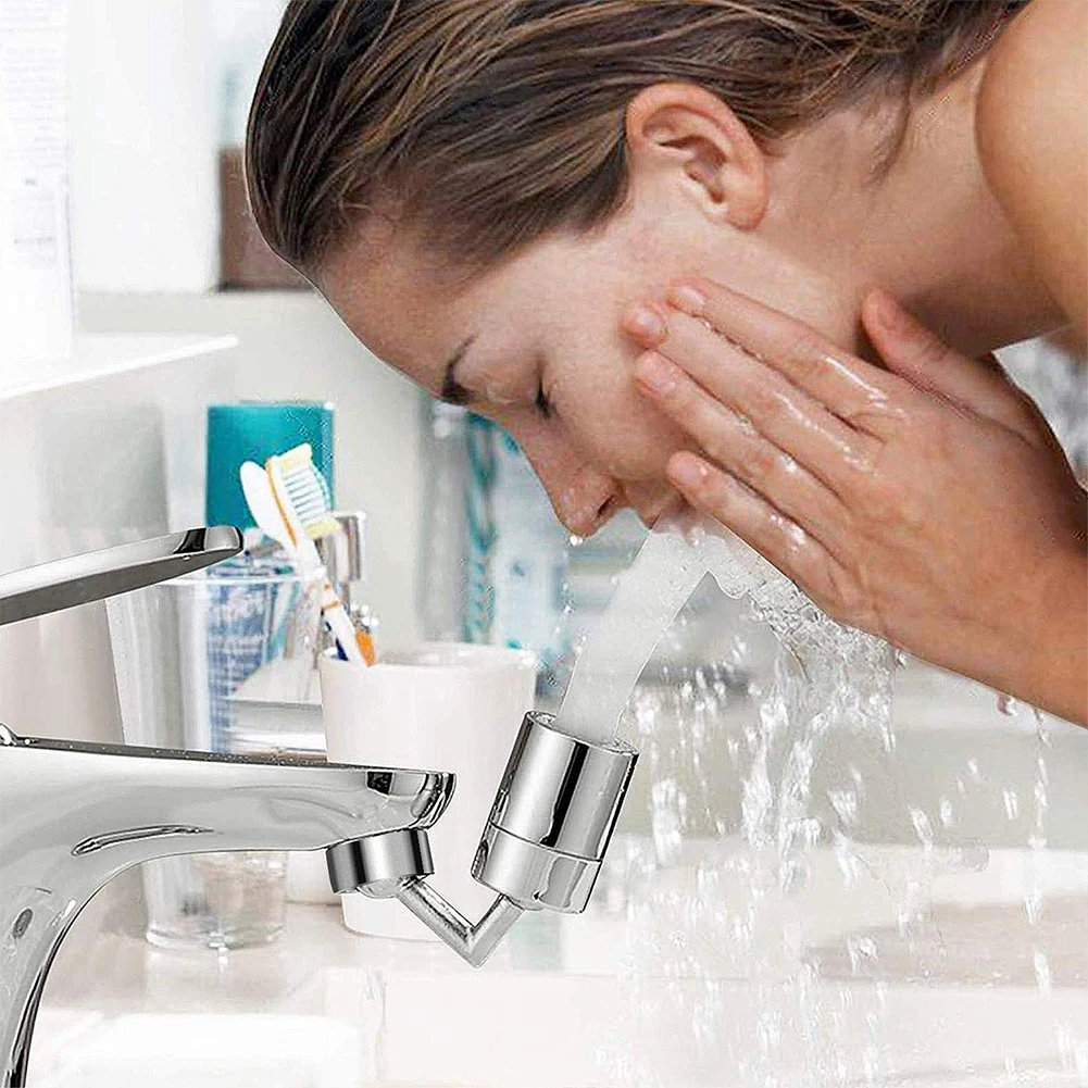 

720Universal Splash Filter Faucet Spray Head Anti Splash Movable Kitchen Tap Water Saving Nozzle Bathroom Safe Rotatable Faucet