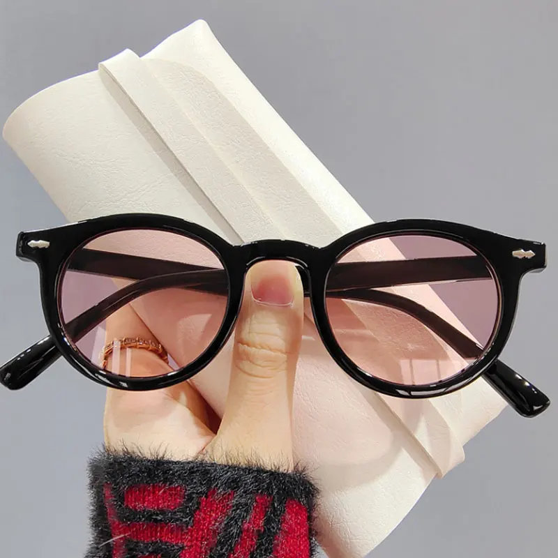 

Retro Round Sunglasses Women Brand Designer Small Frame Sun Glasses Classic Ladies Pink Driving Eyewear for Men