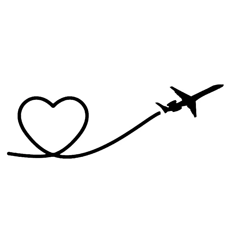 

Креативные автомобильные наклейки из ПВХ, аксессуары, деликатный летающий самолет, тропа сердца, любовь, мотоцикл, водонепроницаемая накле...