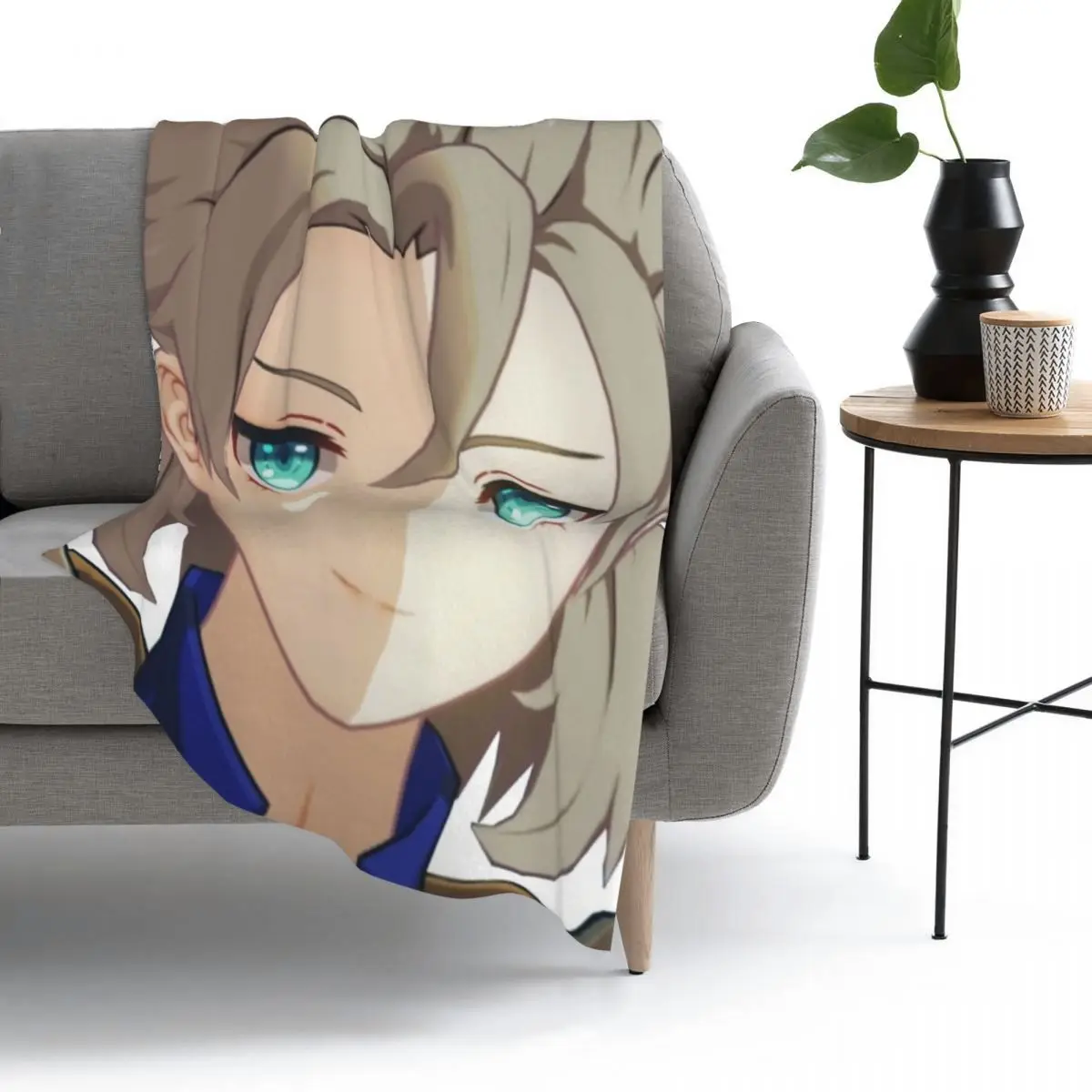 

Smug Albedo Genshin Impact1 плед одеяло покрывало клетчатое покрывало для кровати одеяло для дивана Фланелевое теплое постельное белье для дома путеше...