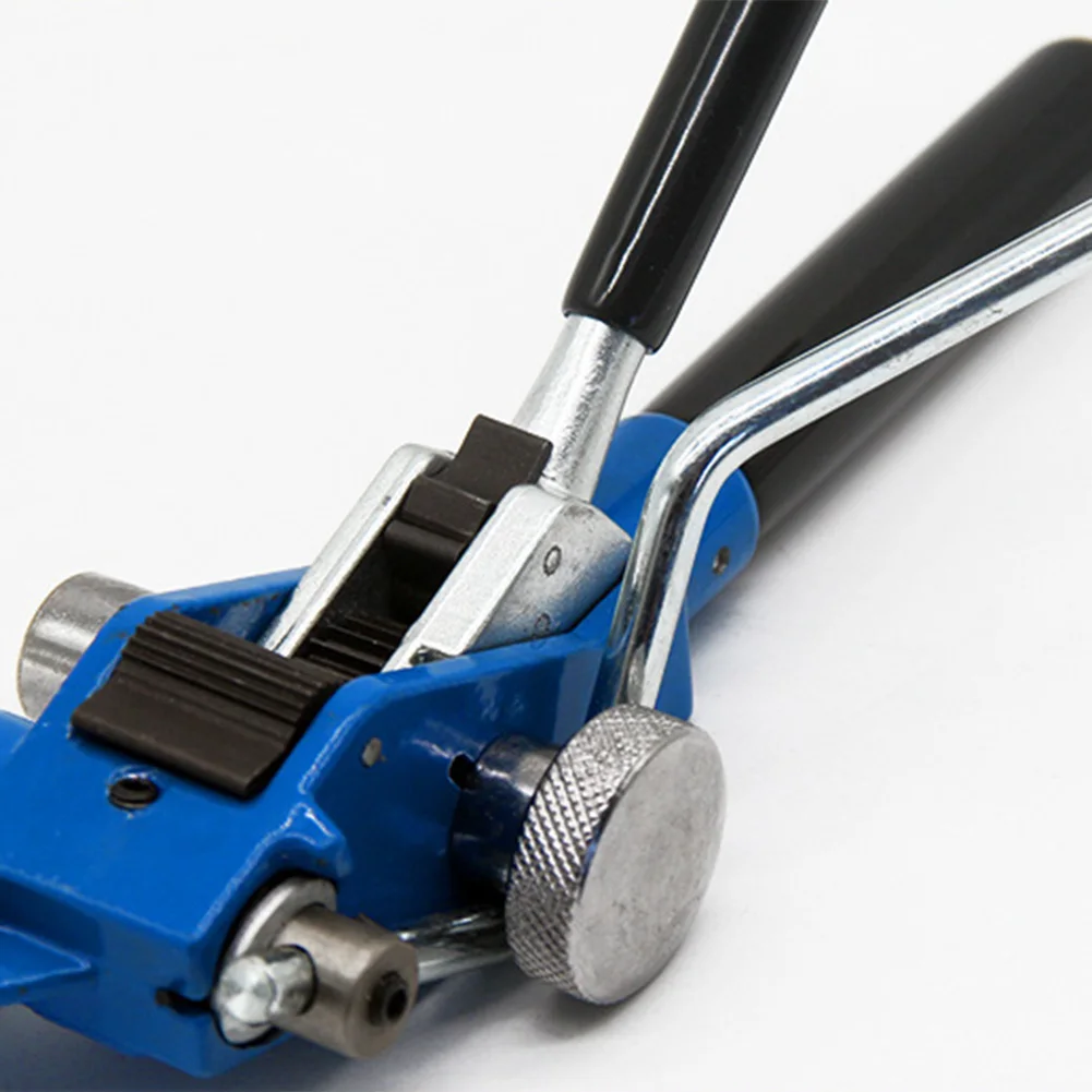 

Stainless Steel Cable Tie Fasten Tool with Adjustab Tension Metal Zip Tie Cutter Handle Steel Ties Cutting Fastening Tool