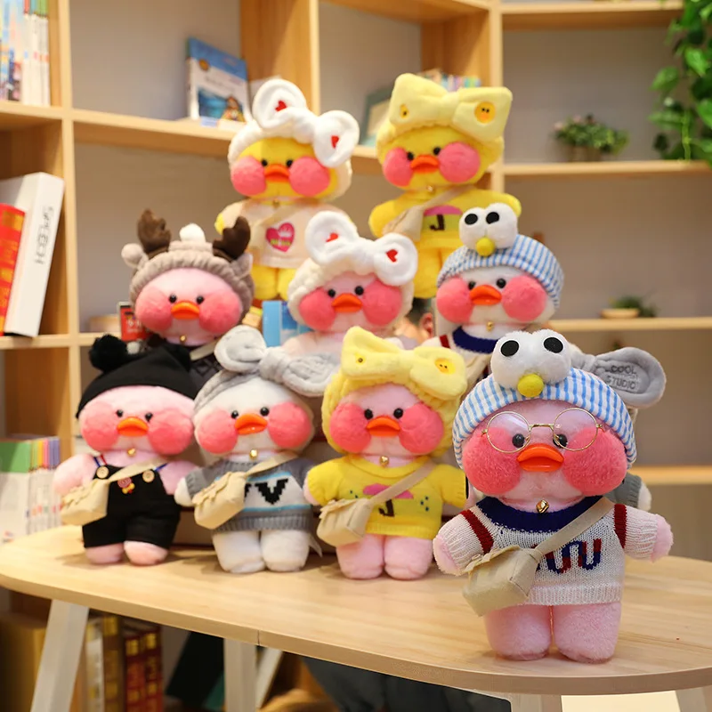 30cm Korean Netred Wearing Hyaluronic Acid Little Yellow Duck Doll Ducks Lalafanfan Ducks Plush Soft Toys Ducks Doll Birthday